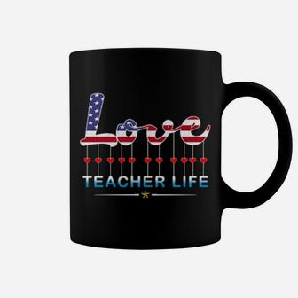 Cute School Love Teacher Life Valentines Day Teacher Coffee Mug - Monsterry
