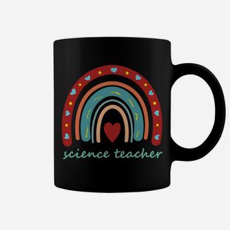 Cute Science Teacher Boho Rainbow Hearts Coffee Mug | Crazezy AU