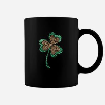 Cute Shamrock Leopard Print St Patricks Day Irish Pattern Coffee Mug - Monsterry DE