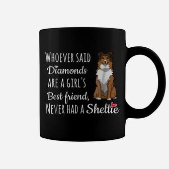 Cute Sheltie Girl's Best Friend Tshirt Sheltie Mom Gift Coffee Mug | Crazezy DE
