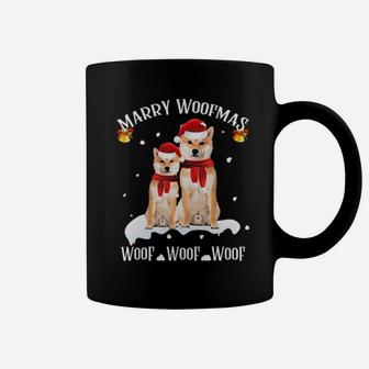 Cute Shiba Inu Funny Marry Woofmas Dog Lovers Gift Coffee Mug - Monsterry AU
