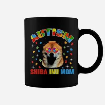 Cute Shiba Inu Lover Autism Awareness Dog Mom Gifts Coffee Mug - Monsterry AU