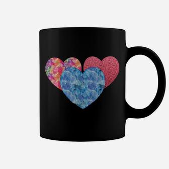 Cute Three Hearts Valentine's Day Family Matching Coffee Mug - Monsterry
