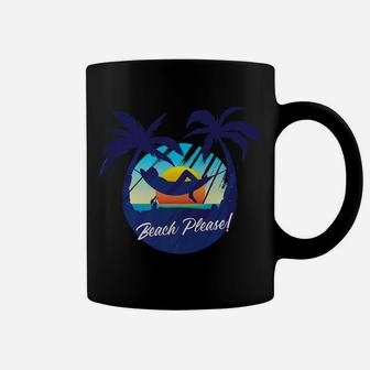 Cute Tropical Beach Please Sunset And Palm Trees - Beach Coffee Mug | Crazezy DE