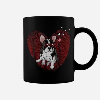 Cute Valentine's Day French Bulldog Heart Dog Coffee Mug - Monsterry UK