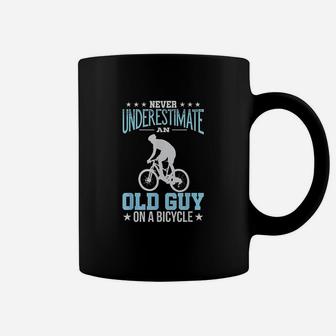 Cycling Biking Old Guy On A Bicycle Bike Riding Gift Idea Coffee Mug | Crazezy DE