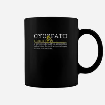 Cycopath Mountain Bike Funny Mtb Biker Biking Gift Coffee Mug | Crazezy