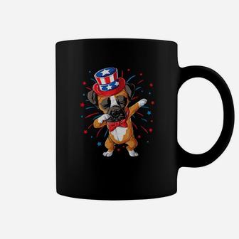 Dabbing Boxer 4Th Of July Boys Girls Usa American Flag Coffee Mug - Monsterry