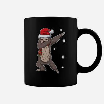 Dabbing Dab Funny Snowflakes Sloth Christmas Santa Claus Sweatshirt Coffee Mug | Crazezy