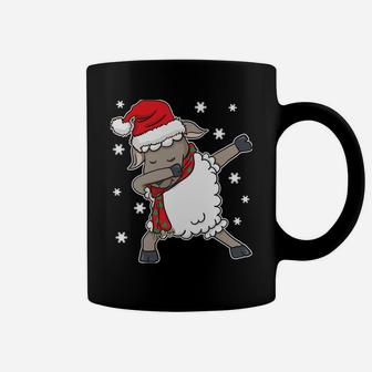 Dabbing Farmer Rancher Sheep Shepherd Christmas Santa Claus Sweatshirt Coffee Mug | Crazezy AU