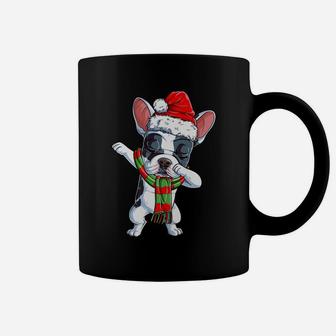 Dabbing French Bulldog Santa Christmas Gifts Kids Boys Xmas Coffee Mug | Crazezy
