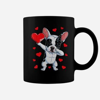 Dabbing French Bulldog Valentines Day Dog Heart Boys Coffee Mug - Monsterry UK