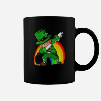 Dabbing Leprechaun St Patricks Day Cute Leprechaun Irish Coffee Mug - Monsterry