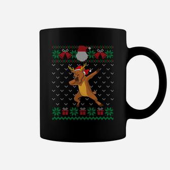 Dabbing Reindeer, Ugly Christmas Sweater Xmas Dab Kids Boys Sweatshirt Coffee Mug | Crazezy