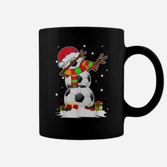 Dabbing Snowman Soccer Christmas Funny Dab Ball Gift Coffee Mug | Crazezy