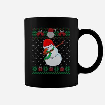 Dabbing Snowman, Ugly Christmas Sweater Xmas Dab Kids Boys Sweatshirt Coffee Mug | Crazezy