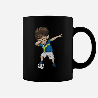 Dabbing Soccer Boy Sweden Jersey - Swedish Football Coffee Mug | Crazezy CA