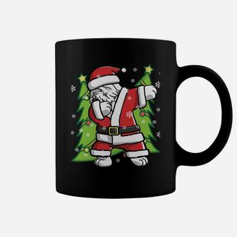 Dabbing Through The Snow Old English Sheepdog Dog Christmas Sweatshirt Coffee Mug | Crazezy