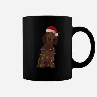 Dachshund Christmas Lights Xmas Dog Lover Sweatshirt Coffee Mug | Crazezy