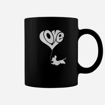 Dachshund Dog Heart Valentines Day Girls Coffee Mug - Monsterry DE