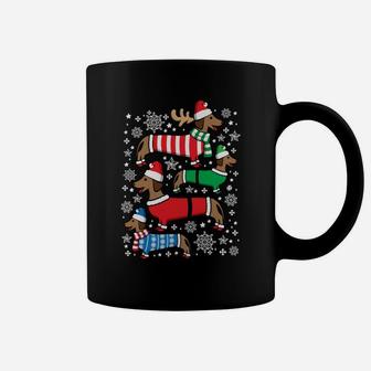 Dachshund Merry Christmas Weiner Ugly Sweatshirt Coffee Mug | Crazezy