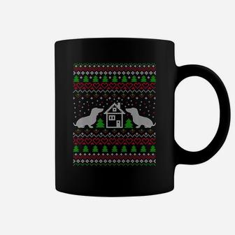 Dachshund Ugly Christmas Sweater Womens Mens Pajama Gift Coffee Mug | Crazezy DE