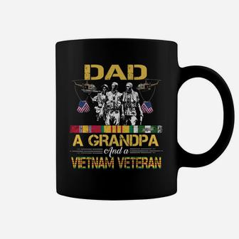 Dad Grandpa Vietnam Veteran Vintage Shirt Military Men's Sweatshirt Coffee Mug | Crazezy