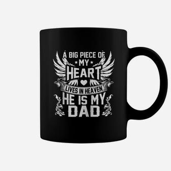 Dad Guardian A Big Piece Of My Heart In Heaven Coffee Mug | Crazezy CA