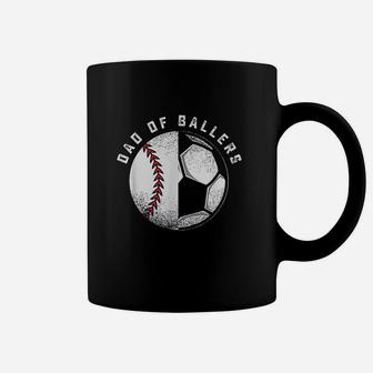 Dad Of Ballers Father Son Soccer Baseball Player Coach Gift Coffee Mug | Crazezy CA