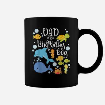 Dad Of The Birthday Boy Sea Fish Aquarium Matching Family Coffee Mug | Crazezy