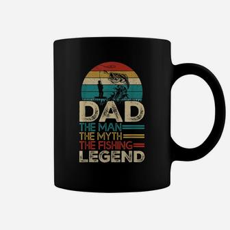 Dad The Man The Myth The Fishing Legend – Funny Fathers Day Coffee Mug | Crazezy