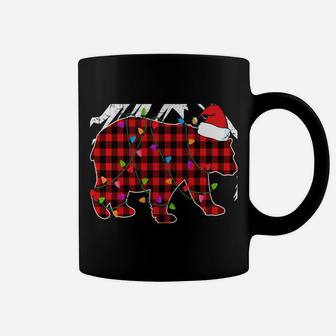 Daddy Bear Shirt, Red Buffalo Plaid Daddy Bear Pajama Family Coffee Mug | Crazezy