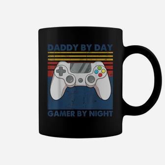 Daddy By Day Gamer By Night Funny Dad Jokes Gaming Vintage Coffee Mug | Crazezy AU