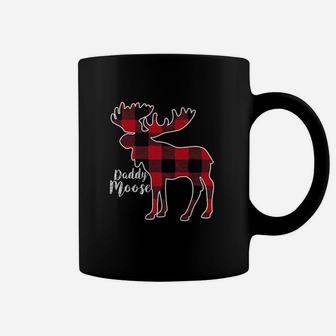 Daddy Moose Red Plaid Buffalo Matching Family Pajama Coffee Mug | Crazezy