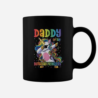 Daddy Of The Birthday Princess Dabbing Unicorn Coffee Mug | Crazezy