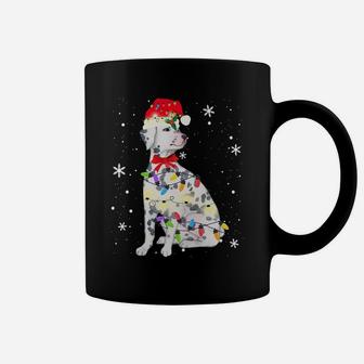 Dalmatian Dog Christmas Light Xmas Mom Dad Gifts Coffee Mug | Crazezy