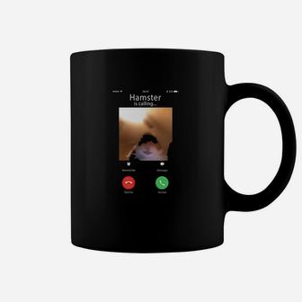 Dank Meme Hamster Staring Front Camera Hamster Calling Gift Coffee Mug | Crazezy CA