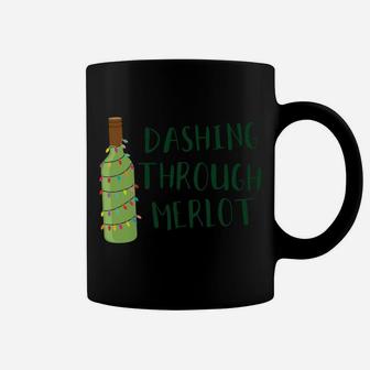 Dashing Through Merlot Funny Wine Drinking Sweatshirt Coffee Mug | Crazezy DE