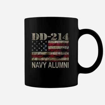 Dd214 Us Navy Alumni Vintage American Flag Coffee Mug | Crazezy