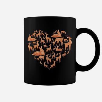 Deer Hunting Lover Heart Deer Animal Hunter Men Women Kids Coffee Mug | Crazezy