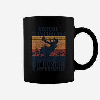 Deer School Is Important But Hunting Is Importanter Vintage Coffee Mug | Crazezy