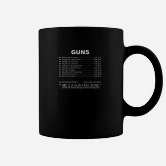 Defend Us Not Free Zone Rights Carry Nra Graphic Coffee Mug | Crazezy