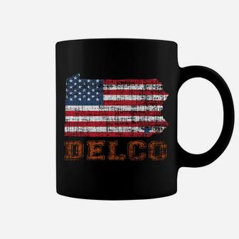 Delco Philadelphia American Usa Flag Pennsylvania Vintage Coffee Mug | Crazezy UK