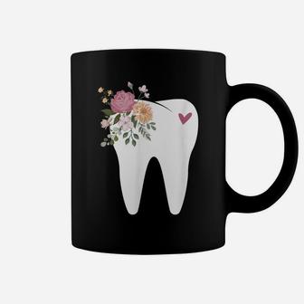 Dentist Dental Assistant Oral Hygienist Tooth Flower Coffee Mug | Crazezy