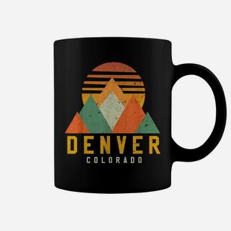Denver Colorado - Vintage Retro Mountains Souvenir Gift Coffee Mug | Crazezy CA