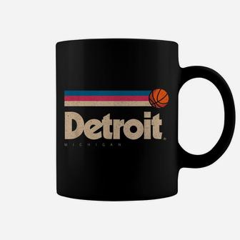 Detroit Basketball B-Ball City Michigan Retro Detroit Coffee Mug | Crazezy