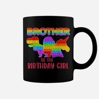 Dinosaur Unicorn Brother Of The Birthday Girl Pop It Fidget Coffee Mug | Crazezy