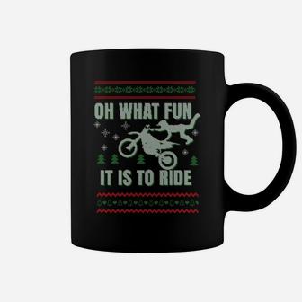 Dirt Bike Motocross Mx Ugly Sweater Knit Christmas Gift Idea Sweatshirt Coffee Mug | Crazezy