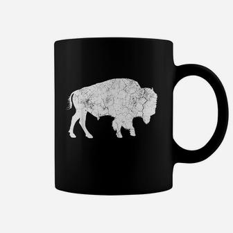 Distressed Buffalo Retro Bison Animal Lover Men Women Dad Coffee Mug | Crazezy DE
