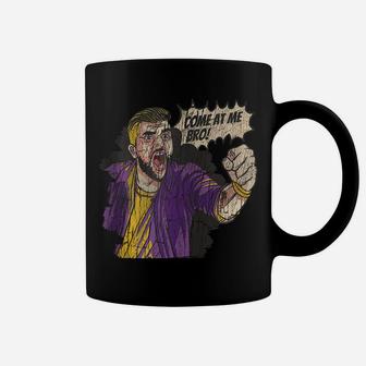 Distressed Funny Humorous Angry Man Come At Me Bro Comic Zip Hoodie Coffee Mug | Crazezy UK